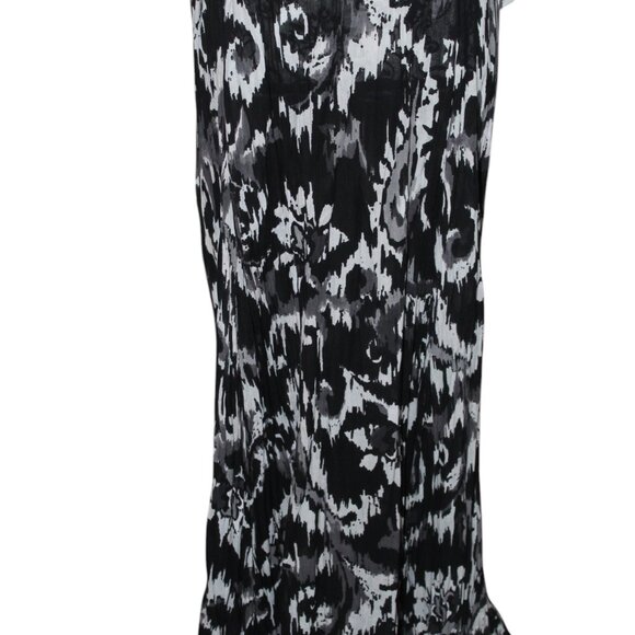 Denim 24/7 Women's Short Sleeve Maxi Black Grays M 14/16 NWT's - Picture 4 of 10